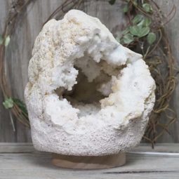 Natural Calcite Geode Lamp with Large LED Light Base DS1195 | Himalayan Salt Factory