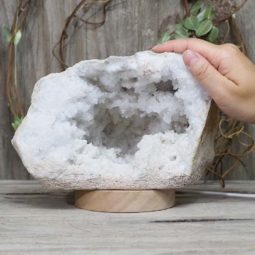 2.32kg Natural Calcite Geode Lamp with Large LED Light Base DS1196 8 Natural Calcite Geode Lamp with Large LED Light Base DS1196 | Himalayan Salt Factory