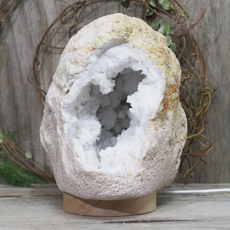4.76kg Natural Calcite Geode Lamp with Large LED Light Base DS1201 5 Natural Calcite Geode Lamp with Large LED Light Base DS1201 | Himalayan Salt Factory