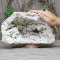 5.26kg Natural Calcite Geode Lamp with Large LED Light Base DS1206 8 Natural Calcite Geode Lamp with Large LED Light Base DS1206 | Himalayan Salt Factory