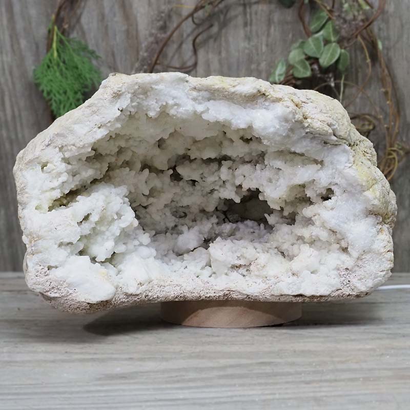 5.26kg Natural Calcite Geode Lamp with Large LED Light Base DS1206 5 Natural Calcite Geode Lamp with Large LED Light Base DS1206 | Himalayan Salt Factory