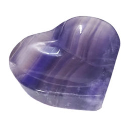 Natural Rainbow Fluorite Heart Bowl S996 | Himalayan Salt Factory