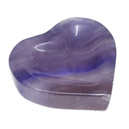 Natural Rainbow Fluorite Heart Bowl S997 | Himalayan Salt Factory