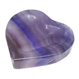 Natural Rainbow Fluorite Heart Bowl S997 | Himalayan Salt Factory
