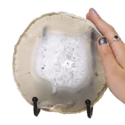 Natural Sliced Brazilian Crystal Agate Lamp N900 9 Natural Sliced Brazilian Crystal Agate Lamp N900 | Himalayan Salt Factory