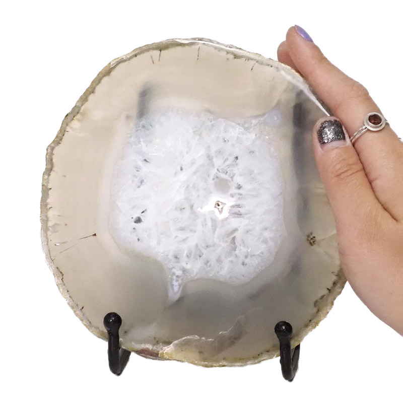 Natural Sliced Brazilian Crystal Agate Lamp N900 5 Natural Sliced Brazilian Crystal Agate Lamp N900 | Himalayan Salt Factory