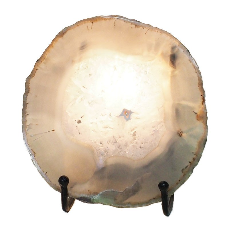 Natural Sliced Brazilian Crystal Agate Lamp N900 4 Natural Sliced Brazilian Crystal Agate Lamp N900 | Himalayan Salt Factory