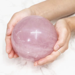 Rose Quartz Sphere DS1172 | Himalayan Salt Factory