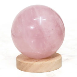Rose Quartz Sphere DS1172 | Himalayan Salt Factory