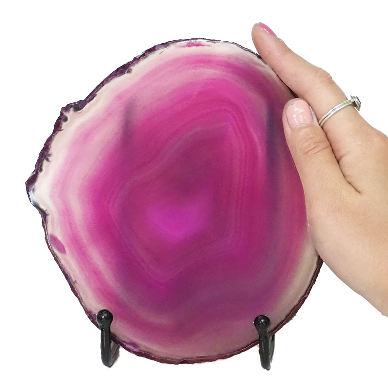 Sliced Brazilian Crystal Agate Lamp N811 5 Sliced Brazilian Crystal Agate Lamp N811 | Himalayan Salt Factory