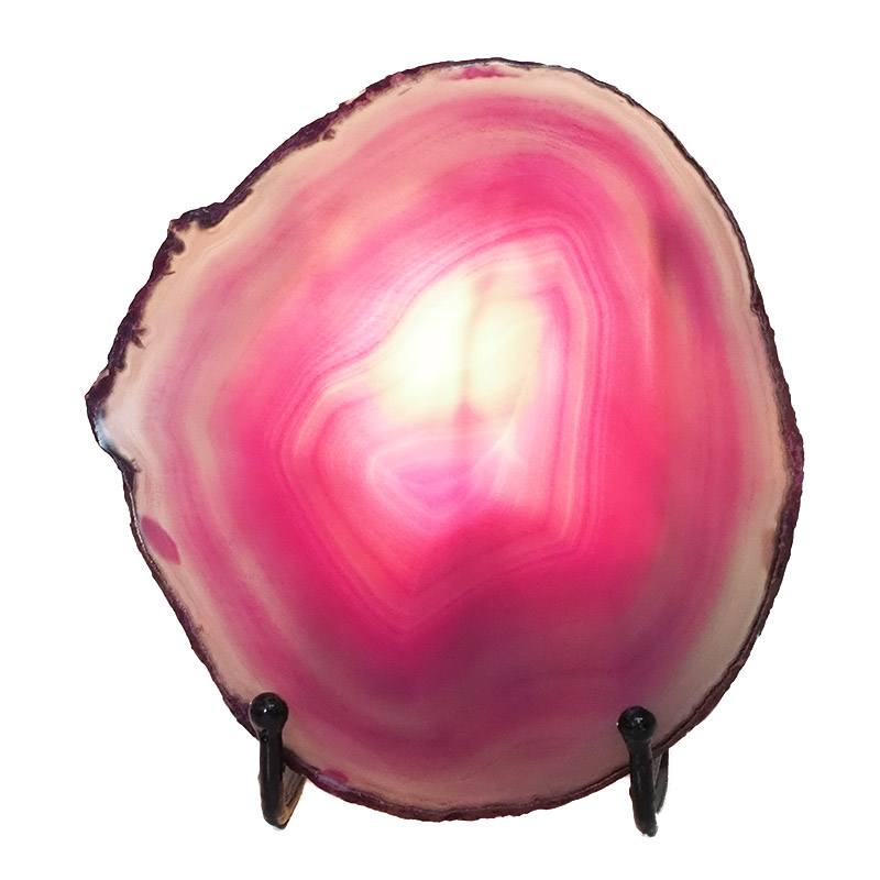 Sliced Brazilian Crystal Agate Lamp N811 4 Sliced Brazilian Crystal Agate Lamp N811 | Himalayan Salt Factory