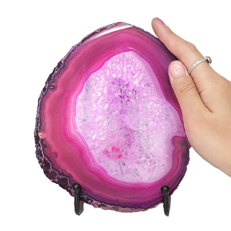 Sliced Brazilian Crystal Agate Lamp N812 5 Sliced Brazilian Crystal Agate Lamp N812 | Himalayan Salt Factory