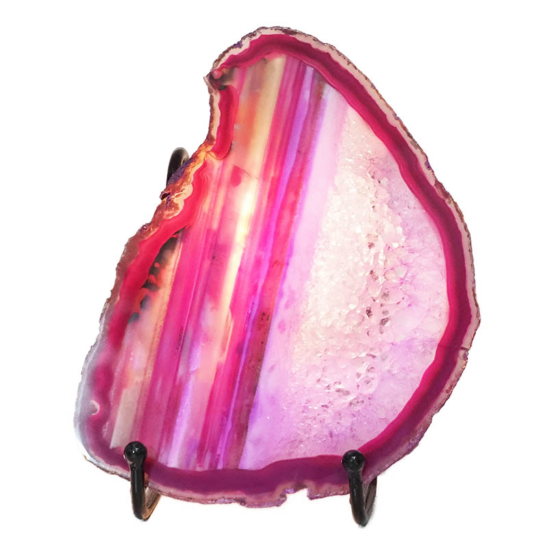 Sliced Brazilian Crystal Agate Lamp N814 4 Sliced Brazilian Crystal Agate Lamp N814 | Himalayan Salt Factory