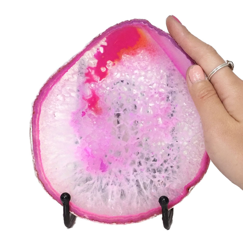 Sliced Brazilian Crystal Agate Lamp N815 5 Sliced Brazilian Crystal Agate Lamp N815 | Himalayan Salt Factory