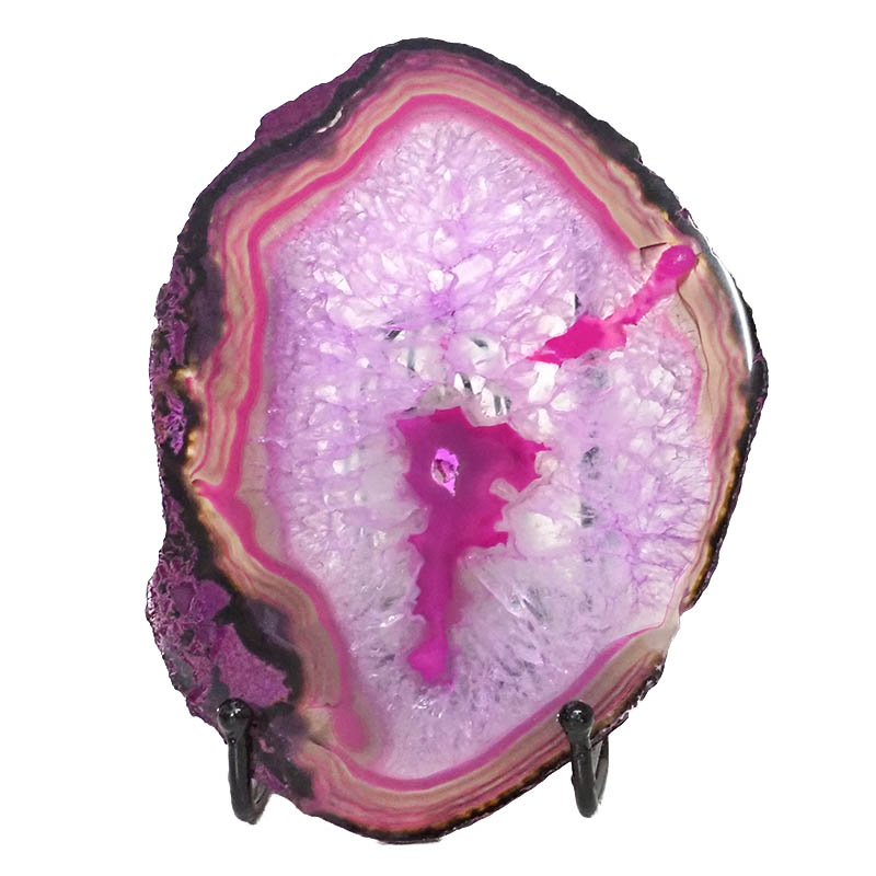 Sliced Brazilian Crystal Agate Lamp N816 3 Sliced Brazilian Crystal Agate Lamp N816 | Himalayan Salt Factory