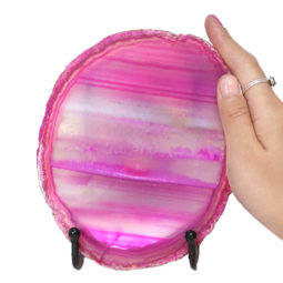 Sliced Brazilian Crystal Agate Lamp N818 | Himalayan Salt Factory