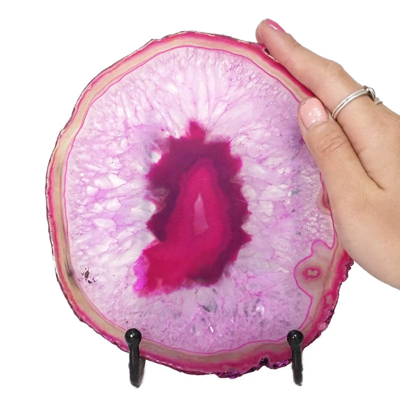 Sliced Brazilian Crystal Agate Lamp N824 5 Sliced Brazilian Crystal Agate Lamp N824 | Himalayan Salt Factory