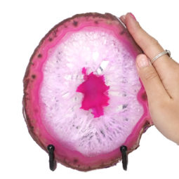 Sliced Brazilian Crystal Agate Lamp N825 9 Sliced Brazilian Crystal Agate Lamp N825 | Himalayan Salt Factory