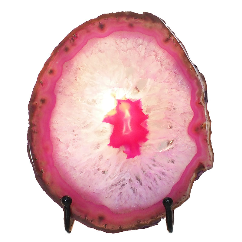 Sliced Brazilian Crystal Agate Lamp N825 4 Sliced Brazilian Crystal Agate Lamp N825 | Himalayan Salt Factory