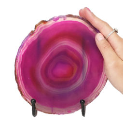 Sliced Brazilian Crystal Agate Lamp N826 | Himalayan Salt Factory