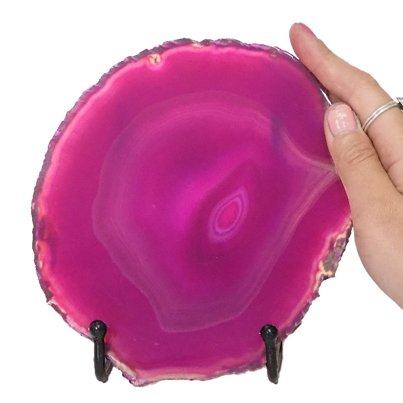 Sliced Brazilian Crystal Agate Lamp N827 5 Sliced Brazilian Crystal Agate Lamp N827 | Himalayan Salt Factory