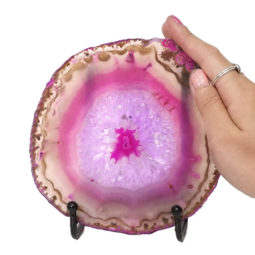 Sliced Brazilian Crystal Agate Lamp N829 | Himalayan Salt Factory