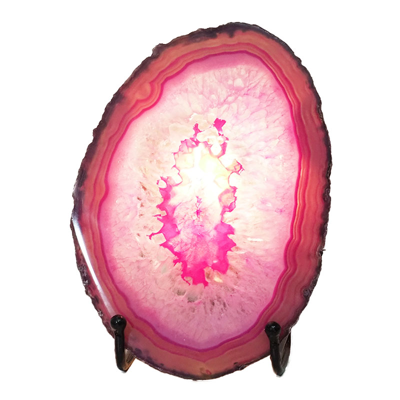 Sliced Brazilian Crystal Agate Lamp N831 4 Sliced Brazilian Crystal Agate Lamp N831 | Himalayan Salt Factory