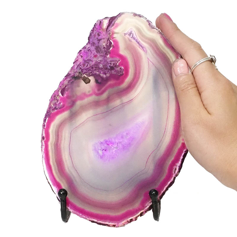 Sliced Brazilian Crystal Agate Lamp N833 5 Sliced Brazilian Crystal Agate Lamp N833 | Himalayan Salt Factory