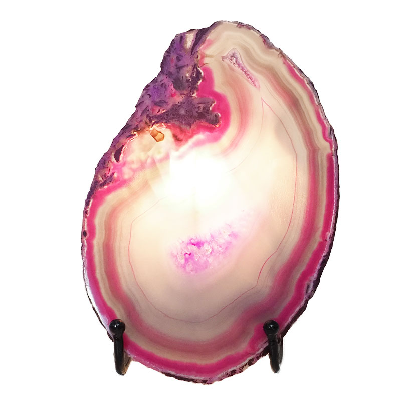 Sliced Brazilian Crystal Agate Lamp N833 4 Sliced Brazilian Crystal Agate Lamp N833 | Himalayan Salt Factory