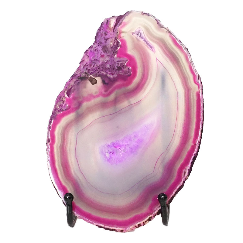 Sliced Brazilian Crystal Agate Lamp N833 3 Sliced Brazilian Crystal Agate Lamp N833 | Himalayan Salt Factory