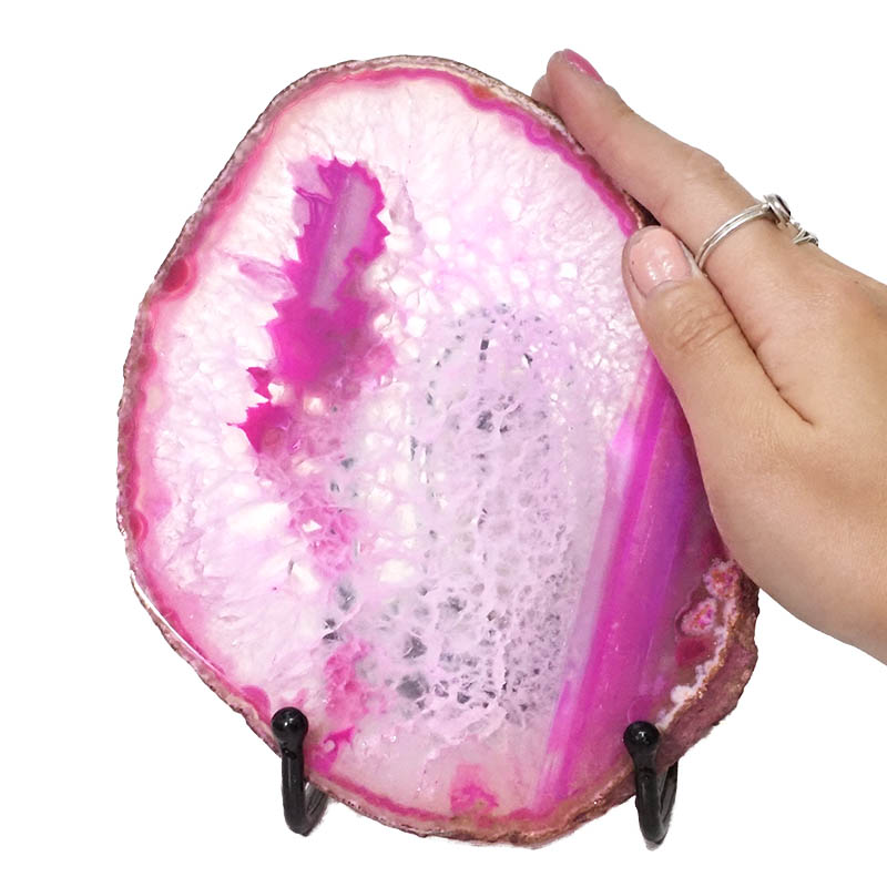 Sliced Brazilian Crystal Agate Lamp N834 5 Sliced Brazilian Crystal Agate Lamp N834 | Himalayan Salt Factory