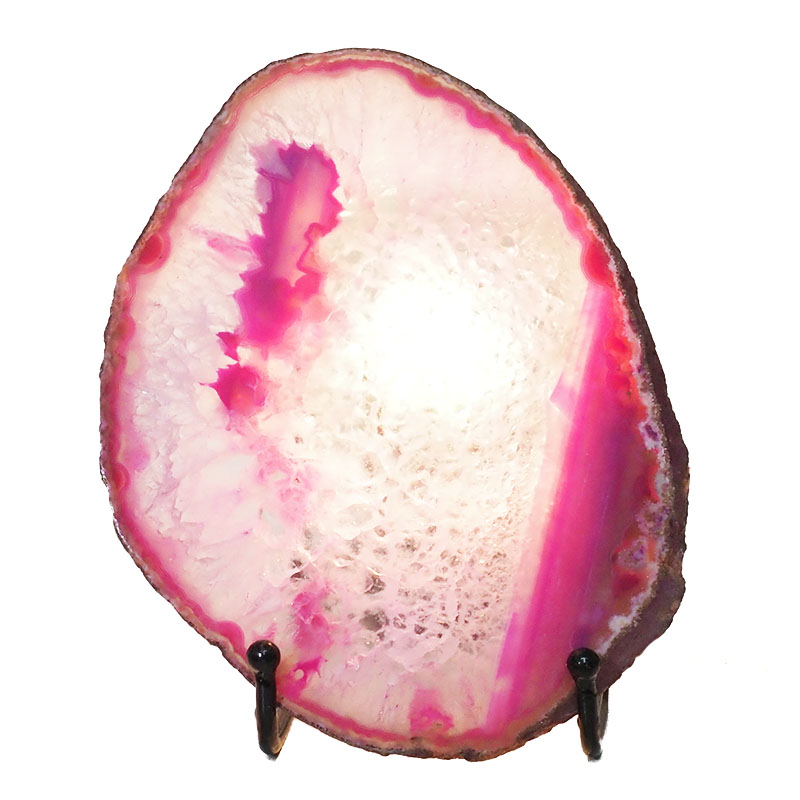 Sliced Brazilian Crystal Agate Lamp N834 4 Sliced Brazilian Crystal Agate Lamp N834 | Himalayan Salt Factory