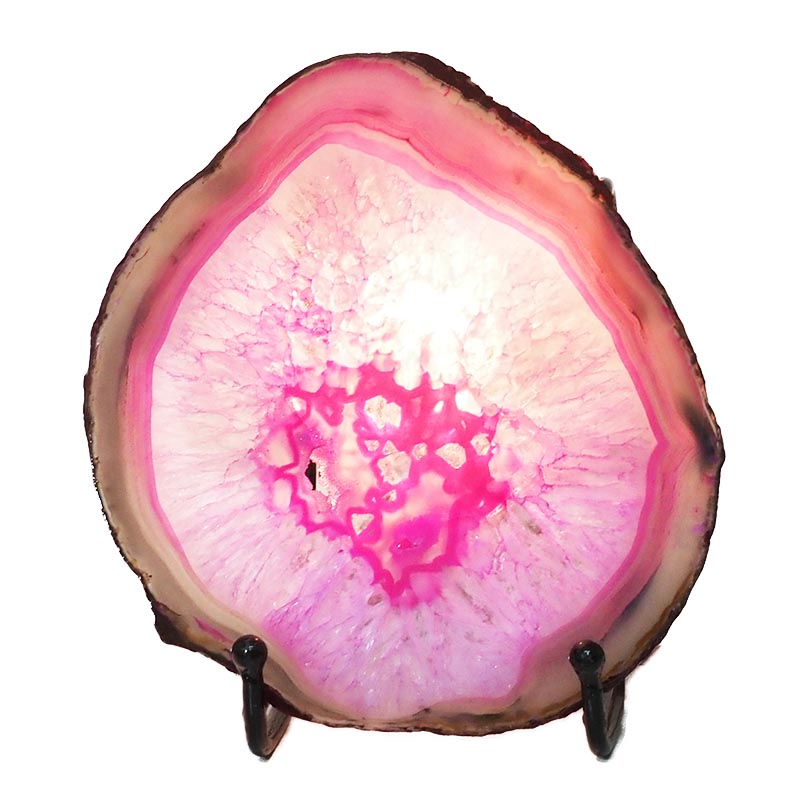 Sliced Brazilian Crystal Agate Lamp N840 4 Sliced Brazilian Crystal Agate Lamp N840 | Himalayan Salt Factory