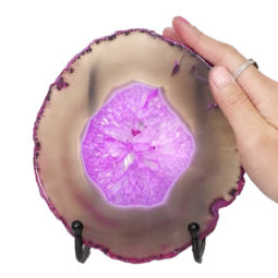 Sliced Brazilian Crystal Agate Lamp N845 | Himalayan Salt Factory