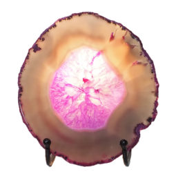 Sliced Brazilian Crystal Agate Lamp N845 | Himalayan Salt Factory