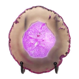 Sliced Brazilian Crystal Agate Lamp N845 | Himalayan Salt Factory