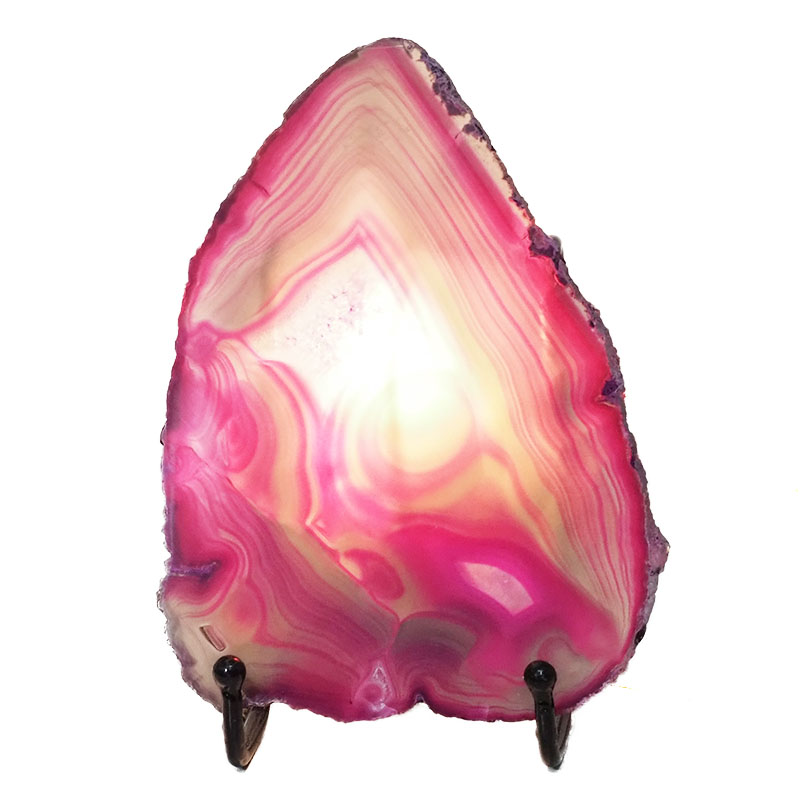 Sliced Brazilian Crystal Agate Lamp N846 4 Sliced Brazilian Crystal Agate Lamp N846 | Himalayan Salt Factory