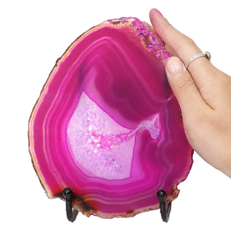Sliced Brazilian Crystal Agate Lamp N848 5 Sliced Brazilian Crystal Agate Lamp N848 | Himalayan Salt Factory