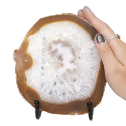Sliced Brazilian Crystal Agate Lamp N853 | Himalayan Salt Factory