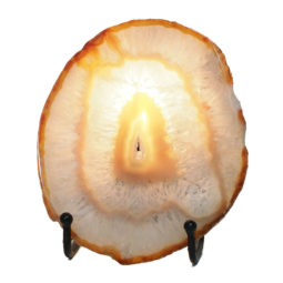 Sliced Brazilian Crystal Agate Lamp N854 | Himalayan Salt Factory