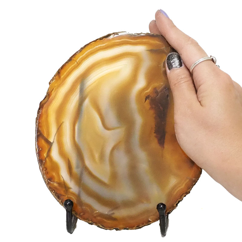 Natural Sliced Brazilian Crystal Agate Lamp N857 5 Sliced Brazilian Crystal Agate Lamp N857 | Himalayan Salt Factory