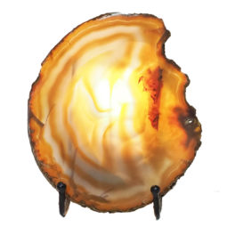 Natural Sliced Brazilian Crystal Agate Lamp N857 8 Sliced Brazilian Crystal Agate Lamp N857 | Himalayan Salt Factory