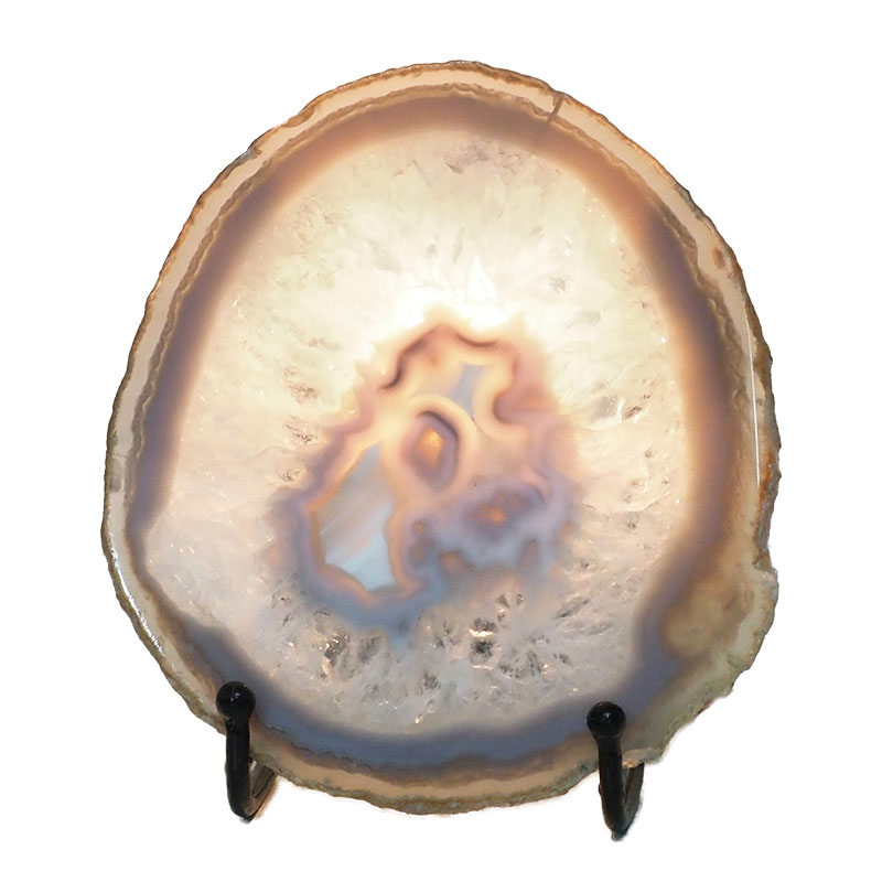 Natural Sliced Brazilian Crystal Agate Lamp N858 4 Sliced Brazilian Crystal Agate Lamp N858 | Himalayan Salt Factory