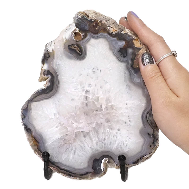 Natural Sliced Brazilian Crystal Agate Lamp N860 5 Sliced Brazilian Crystal Agate Lamp N860 | Himalayan Salt Factory
