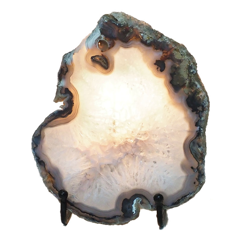 Natural Sliced Brazilian Crystal Agate Lamp N860 4 Sliced Brazilian Crystal Agate Lamp N860 | Himalayan Salt Factory