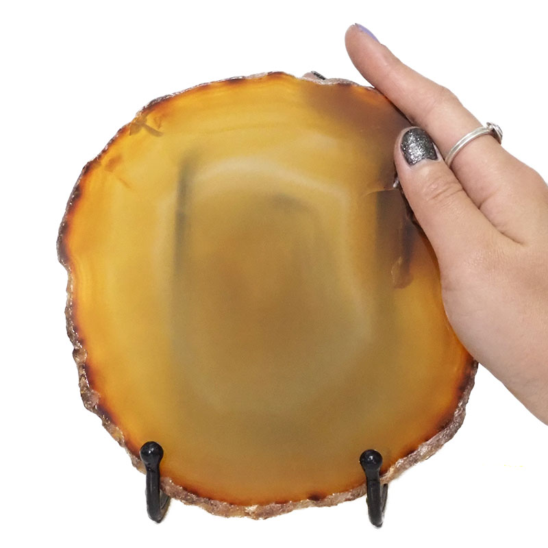Natural Sliced Brazilian Crystal Agate Lamp N861 5 Sliced Brazilian Crystal Agate Lamp N861 | Himalayan Salt Factory