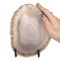 Sliced Brazilian Crystal Agate Lamp N864 | Himalayan Salt Factory