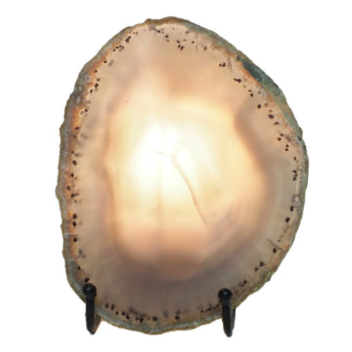 Sliced Brazilian Crystal Agate Lamp N864 | Himalayan Salt Factory