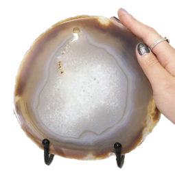 Natural Sliced Brazilian Crystal Agate Lamp N867 9 Sliced Brazilian Crystal Agate Lamp N867 | Himalayan Salt Factory
