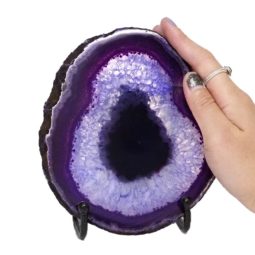 Sliced Brazilian Crystal Agate Lamp N903 9 Sliced Brazilian Crystal Agate Lamp N903 | Himalayan Salt Factory